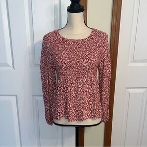 Urban Romantics Floral Long Sleeve Blouse